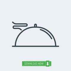 Salver icon, vector