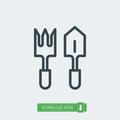 Shovel icon, vector