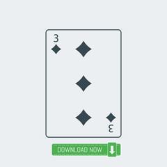 Playing card icon, vector