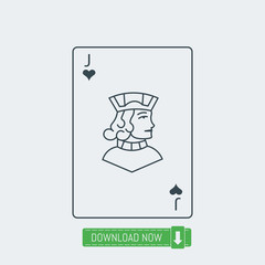 Playing card icon, vector