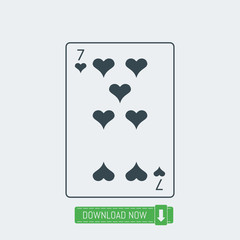 Playing card icon, vector