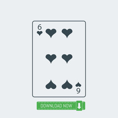 Playing card icon, vector