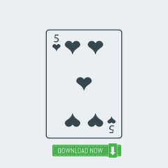 Playing card icon, vector