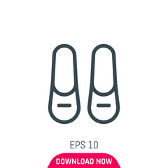 Slippers icon, vector