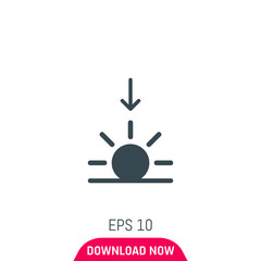Sunset icon, vector