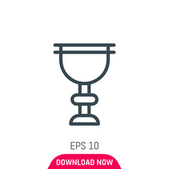 Holy chalice icon, vector