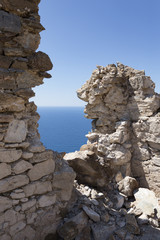 Ancient half ruined walls with sea view 