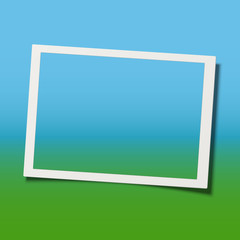 Retro realistic vector photo frame with shadow effect isolated. Template photo design.