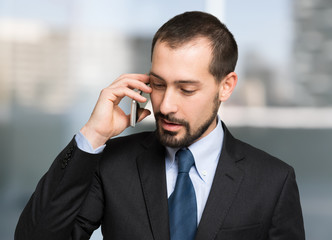 Businessman talking on the phone