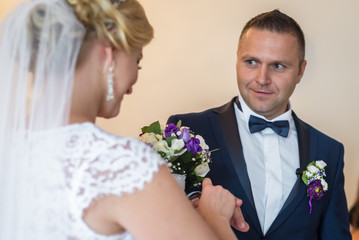 Loving couple in the registry office