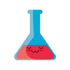 chemical flask icon over white background. vector illustration