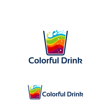 Colorful Drink logo, Colorful Juice Logo designs template