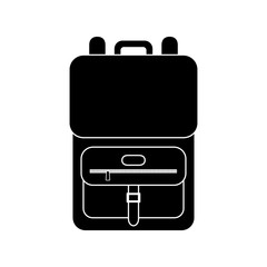 backpack icon over white background. back to school design. vector illustration