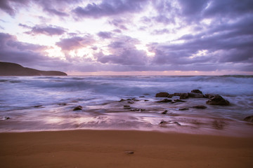 Daybreak Seascape in Purple