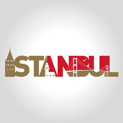 istanbul logo, icon and symbol vector illustration