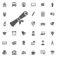 Simple icon diploma.