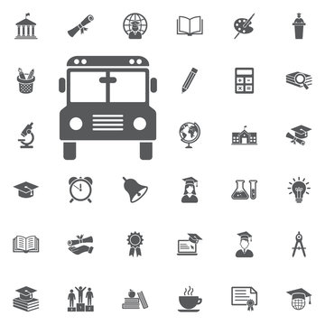 School Bus Icon Vector