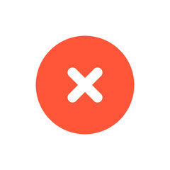 Obraz premium Close icon. Red delete symbol. Vector sign