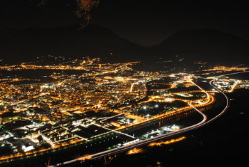 Fototapeta premium Trento Night Lapse Long Exposure