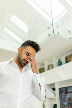 Young man having a stress