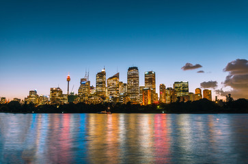 Sydney Skyline at Night Twilight Australia