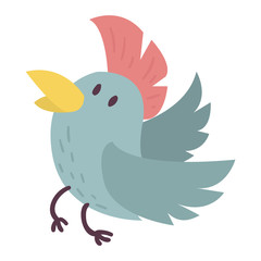 Cute bird vector illustration cartoon colorful