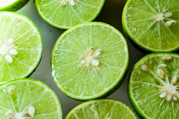 limes Backgrounds, Close up shot, fruit macro photography