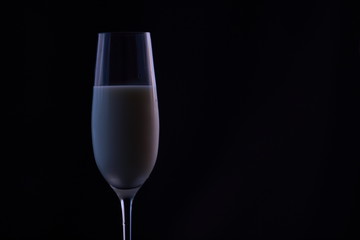 Milk in a wine glass!