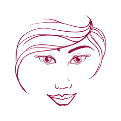 Women head silhouette icon vector illustration graphic design