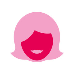 Women head silhouette icon vector illustration graphic design