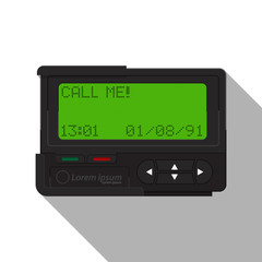 Pager icon vector flat design.