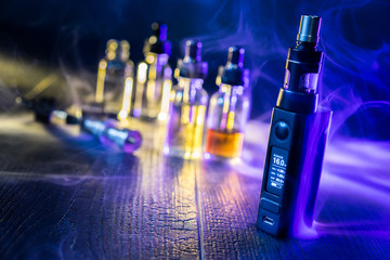 Vape or electronic cigarette on the table