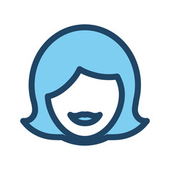 Women head silhouette icon vector illustration graphic design