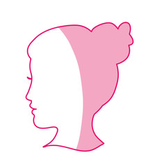 Women head silhouette icon vector illustration graphic design