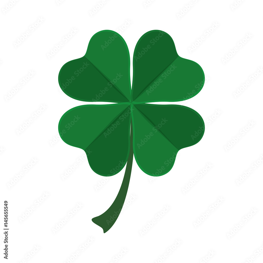 Sticker Clover lucky leaf icon vector illustration graphic design