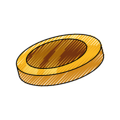 Isolated gold coin icon vector illustration graphic design