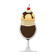 Delicious ice cream icon vector illustration graphic design