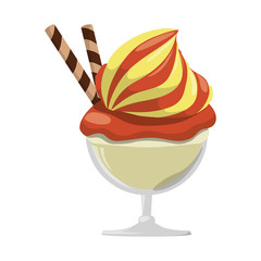 Delicious ice cream icon vector illustration graphic design