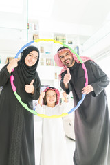 Arabian Gulf happy family at home