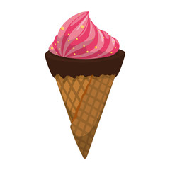 Delicious ice cream icon vector illustration graphic design