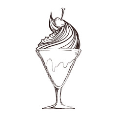 Delicious ice cream icon vector illustration graphic design