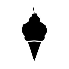 Delicious ice cream icon vector illustration graphic design
