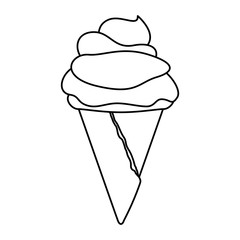Delicious ice cream icon vector illustration graphic design