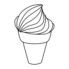 Delicious ice cream icon vector illustration graphic design