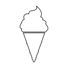 Delicious ice cream icon vector illustration graphic design