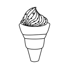 Delicious ice cream icon vector illustration graphic design