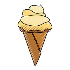 Delicious ice cream icon vector illustration graphic design