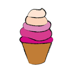 Delicious ice cream icon vector illustration graphic design