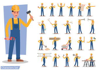 Construction Worker character vector design