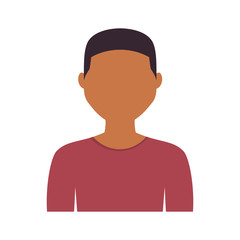 man avatar icon over white background. colorful design. vector illustration